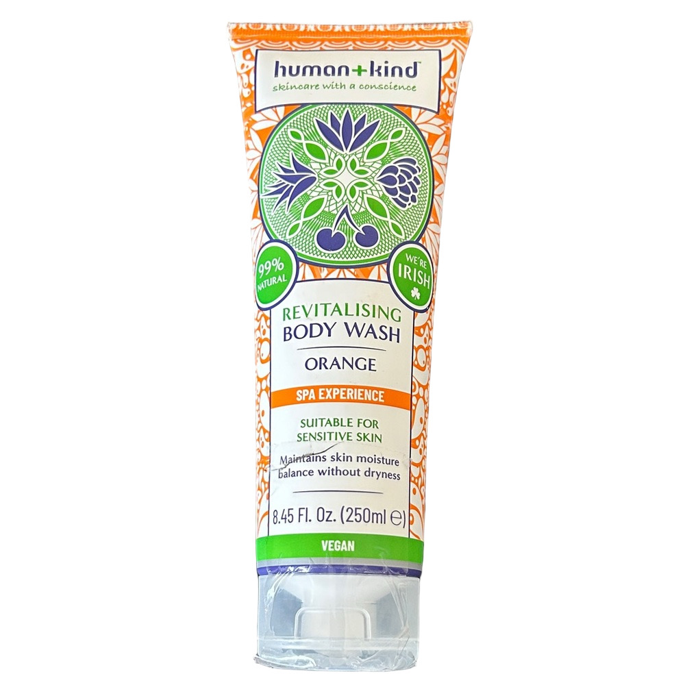 Human+Kind Revitalising Body Wash Orange New Full Size 250 ml